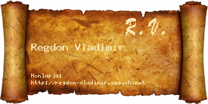 Regdon Vladimir névjegykártya